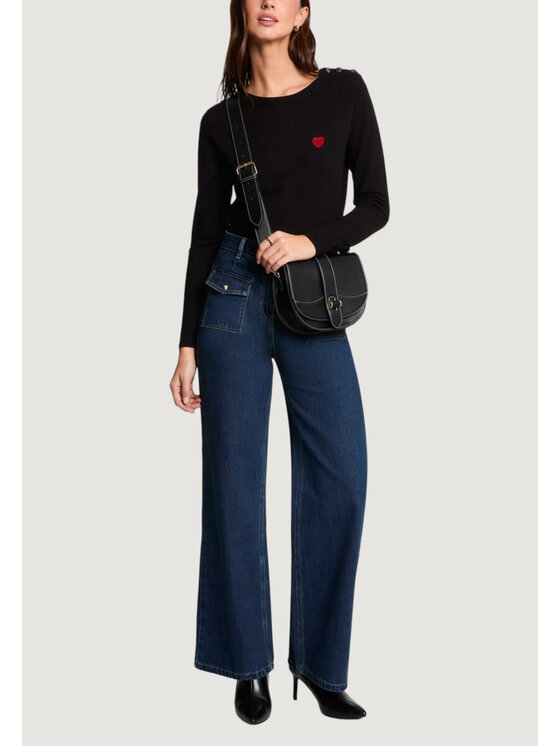 Morgan De Toi Morgan De Toi Maglione 251-MKISS Nero Casual Fit