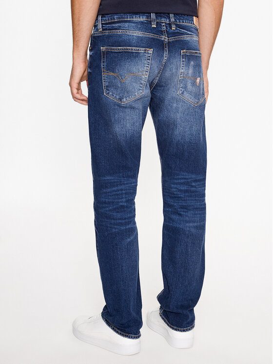 Guess Guess Jeansy Angels M3BAN2 D55T2 Granatowy Slim Fit