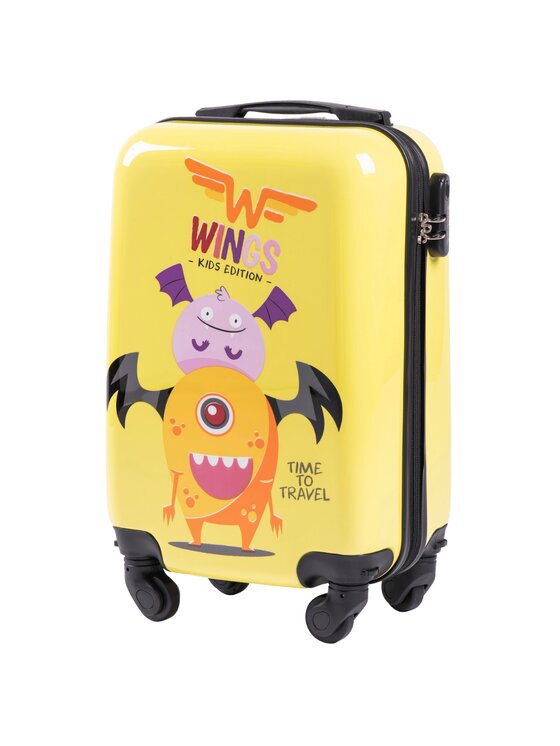 Walizka dziecięca WINGS, Żółta, Jay Kids