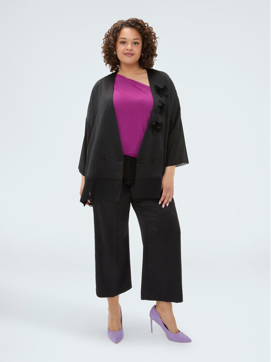 Fiorella Rubino Fiorella Rubino Spodnie materiałowe P066T005445N033 Czarny Regular Fit