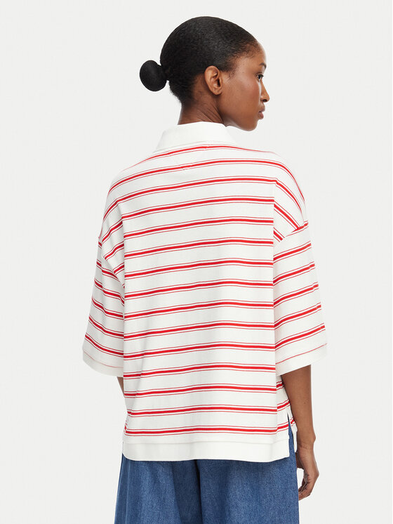 Tommy Hilfiger Tommy Hilfiger Polo WW0WW50026 Balts Oversize