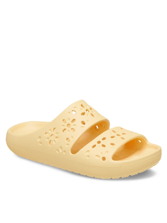 Crocs Crocs Šľapky Classic Floral Cutout Sandal 210966 Oranžová