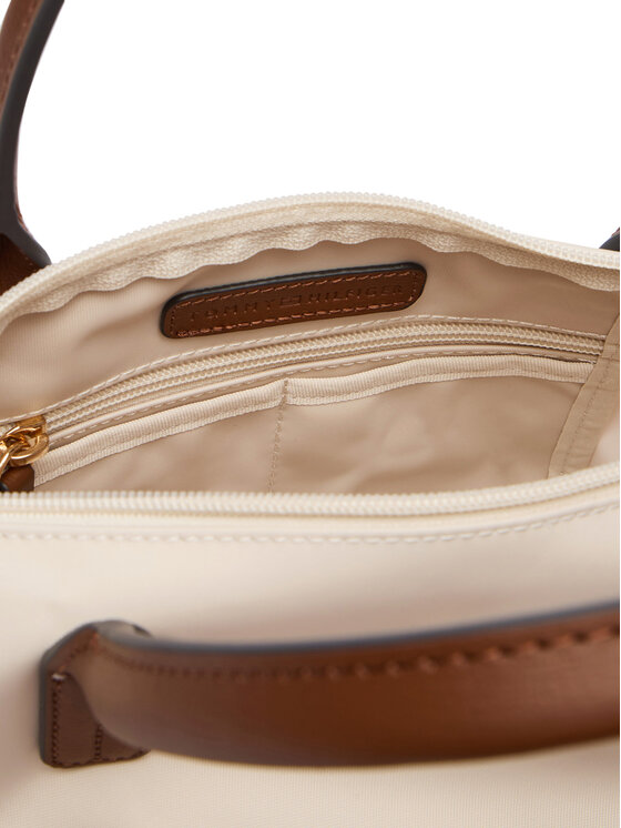 Tommy Hilfiger Tommy Hilfiger Дамска чанта Popette Mini Tote AW0AW17709 Кремав