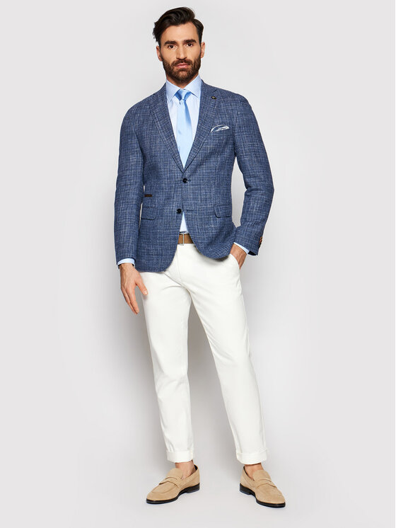 Camicia 784771 2390 Blu Slim Fit