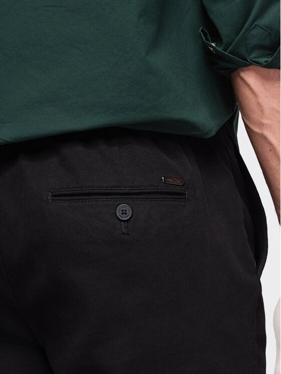 Ombre Ombre Chino kalhoty OM-PACP-0309 Černá Slim Fit