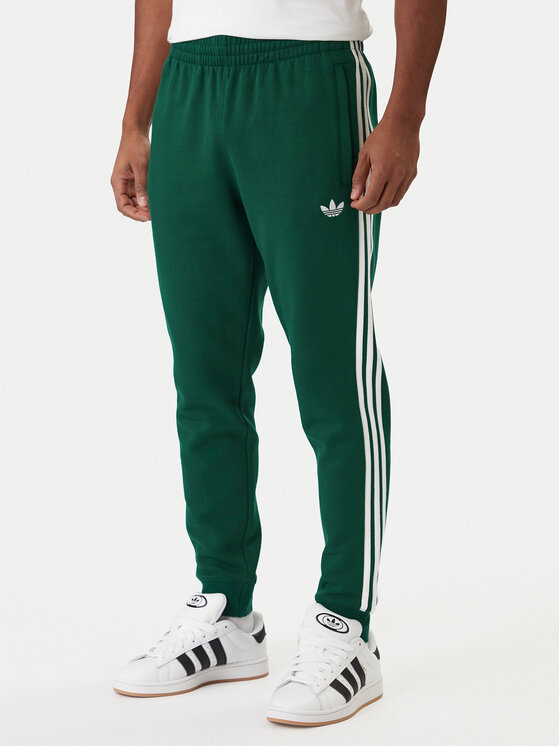 adidas adidas Spodnji del trenirke 3-Stripes KE3559 Zelena Slim Fit