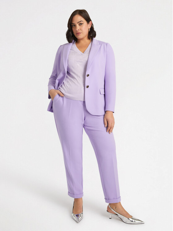 Fiorella Rubino Fiorella Rubino Spodnie materiałowe P124L002046N009 Fioletowy Regular Fit