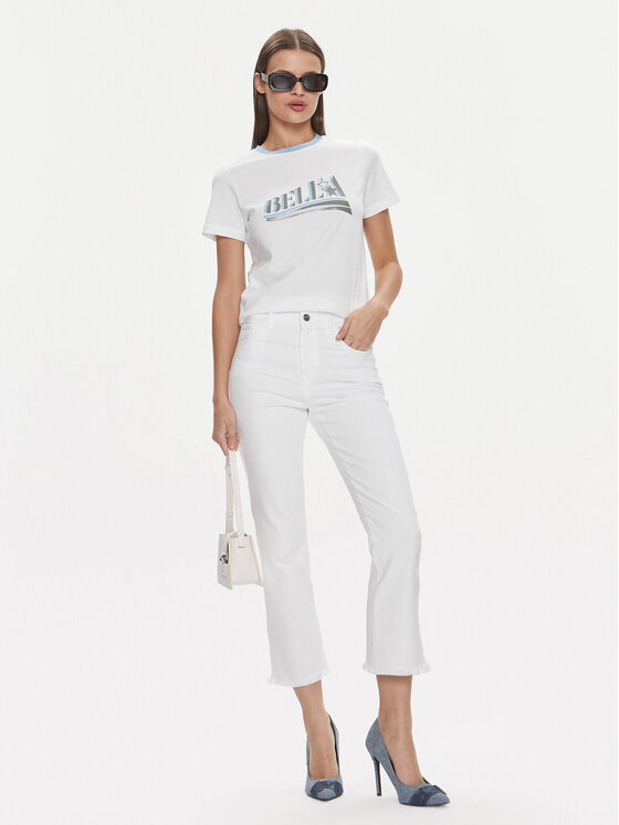 Marella Marella Jeansy Ovest 2413131094 Biały Regular Fit