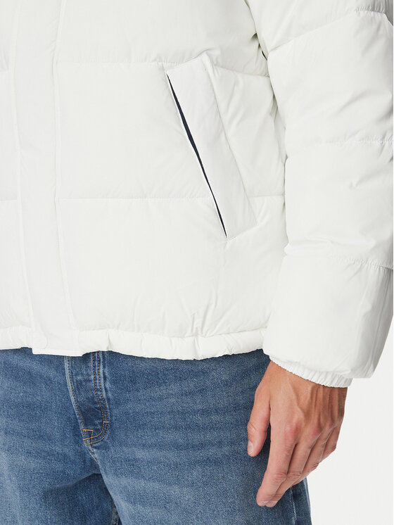 Tommy Jeans Tommy Jeans Žieminė striukė Vail Flag DM0DM23728 Kreminė Regular Fit