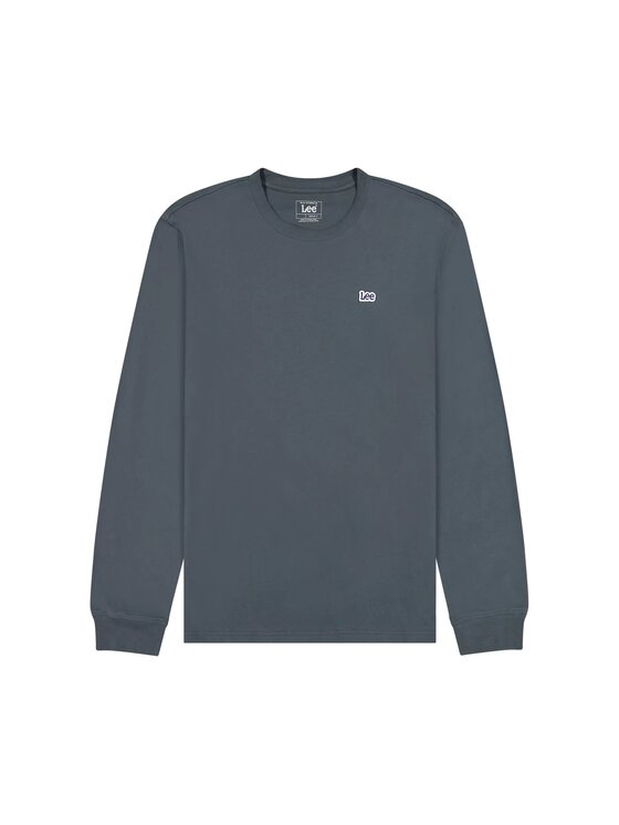 Lee Lee T-Shirt LS PATCH LOGO TEE Niebieski Regular Fit