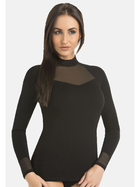 Teyli Teyli Golf damski z wiskozy Mila Czarny Standard Fit