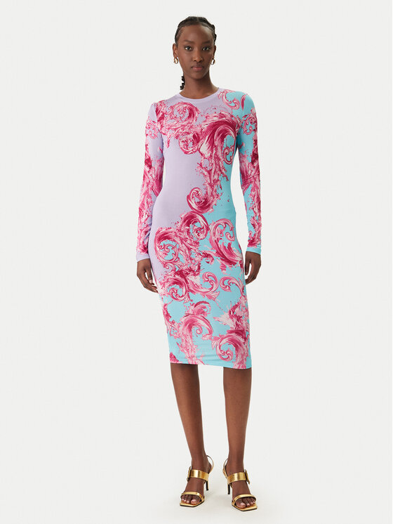 Versace Jeans Couture Rochie de zi 80HAO9P0 JS547 Colorat Slim Fit