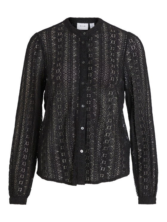 Vila Vila Camicia Chikka 14082977 Nero Regular Fit