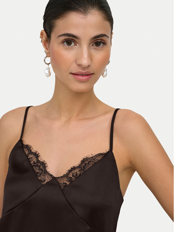 ONLY ONLY Top Faraya 15380254 Tmavě hnědá Regular Fit