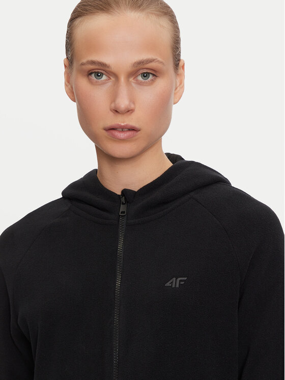 4F 4F Felpa di pile 4FWMM00TFLEF291 Nero Regular Fit