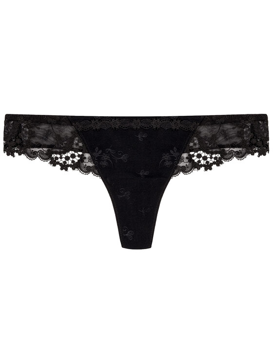 Simone Pérèle Simone Pérèle Chilot tanga Wish 12B710 Negru