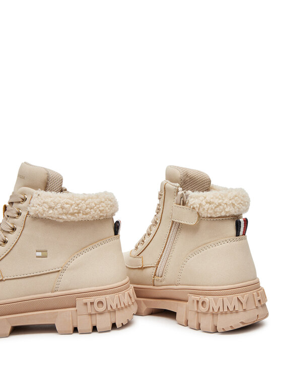 Tommy Hilfiger Tommy Hilfiger Žygio batai Lace-Up Bootie T1A5-33597-1628 S Smėlio
