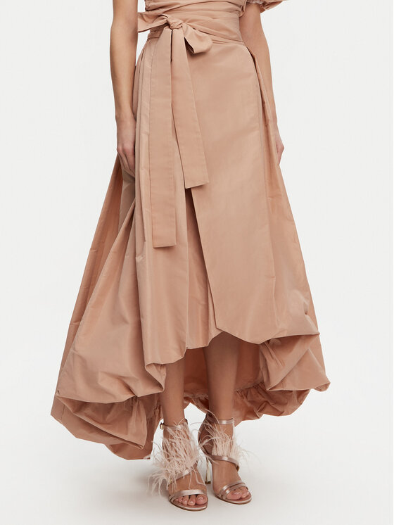 PINKO Gonna a trapezio Taffeta 104913 Y3LE Beige Regular Fit, taglia : 48
