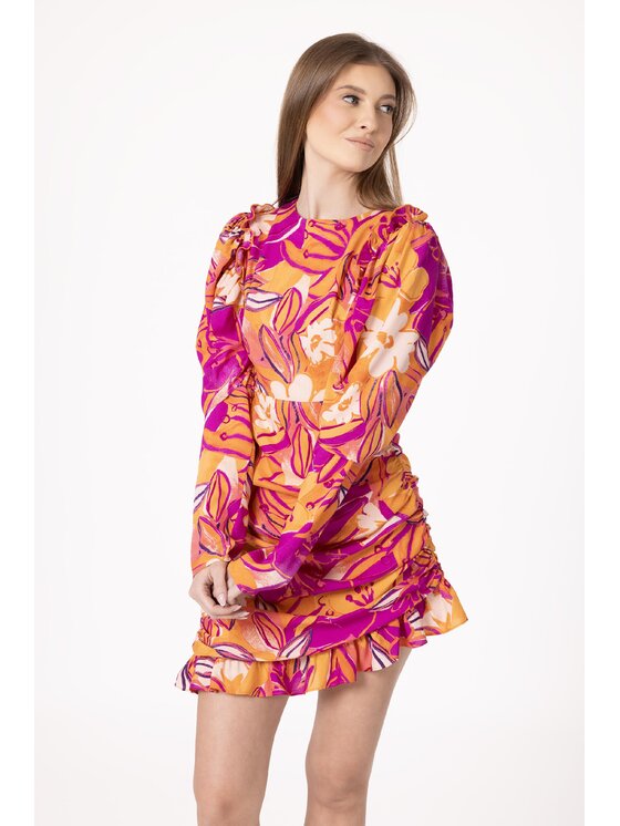 LAURELLA LAURELLA Každodenní šaty 4UL037 Oranžová Regular Fit