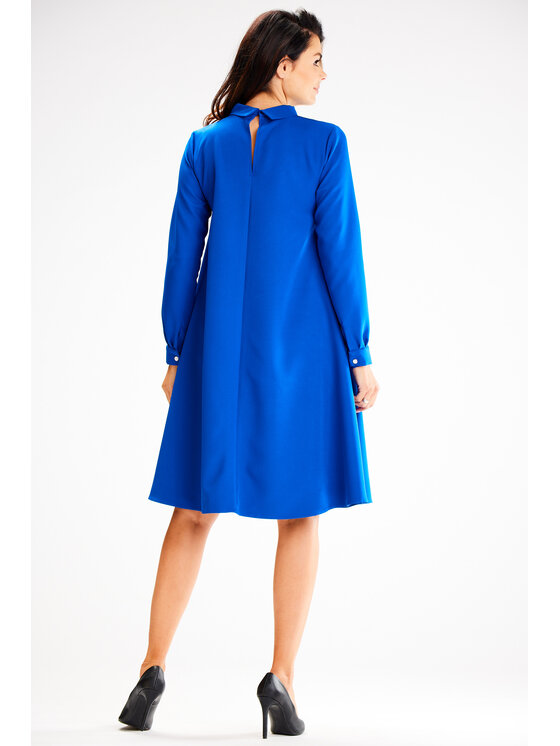 Awama Awama Každodenné šaty A599 Modrá Basic Fit