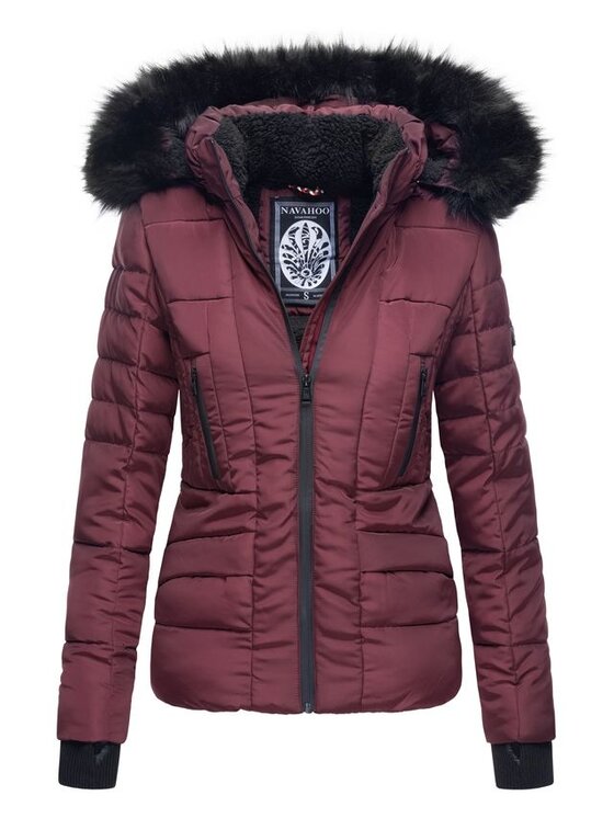 Navahoo Navahoo Kurtka zimowa Adele Bordowy Casual Fit
