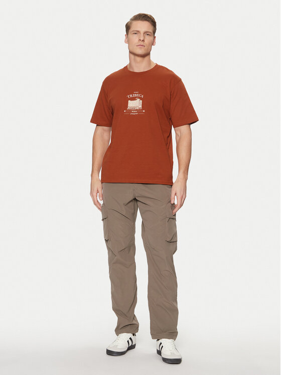 Jack&Jones Jack&Jones Majica Boston 12273400 Rjava Relaxed Fit