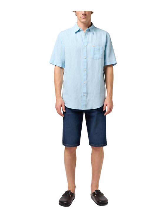 Wrangler Wrangler Camicia 112352188 Celeste Regular Fit