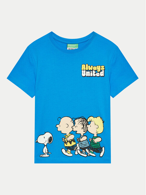 United Colors Of Benetton T-Shirt 3096G10EW Niebieski Regular Fit