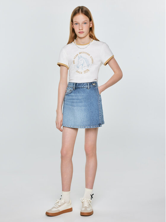 BIG STAR BIG STAR Szorty jeansowe JUNI Niebieski Basic Fit