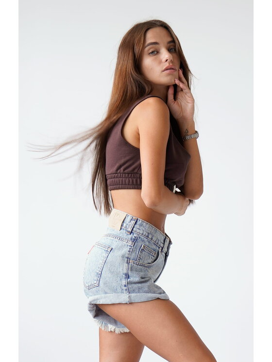 MissDenim MissDenim Szorty jeansowe Boyfriend Niebieski Boyfriend Fit