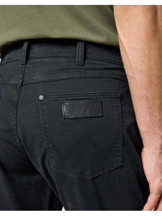 Wrangler Wrangler Jeansy Greensboro Black Czarny Slim Fit