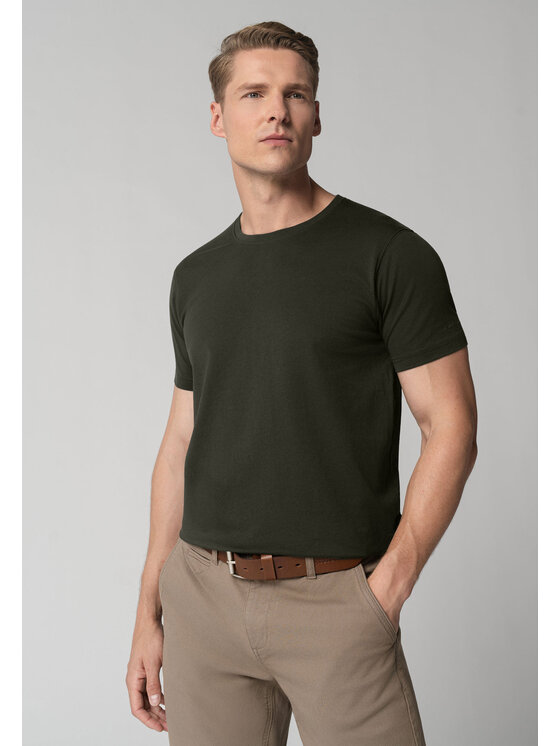 Volcano Volcano T-Shirt T-BASIC Zielony Regular Fit
