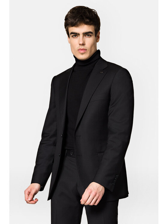 Lancerto Lancerto Garnitur Seattle GA073123000010 Czarny Slim Fit
