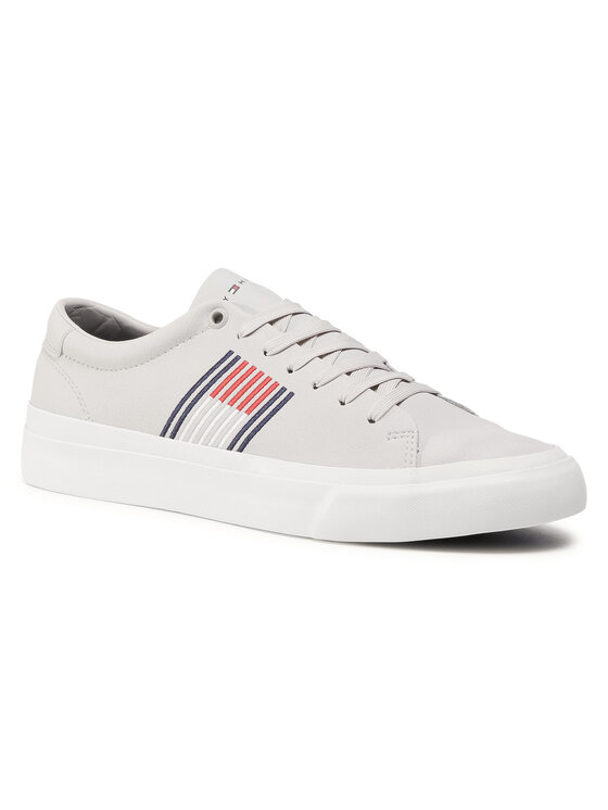 Tommy Hilfiger Sneakersy Corporate Leather Sneaker FM0FM02853 Å edÃ¡ | Modivo.cz