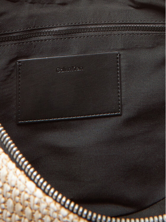 Calvin Klein Calvin Klein Kabelka Pinched Raffia Large Shoulder Ba LV04F3060G Béžová