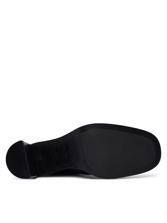 Calvin Klein Calvin Klein Боти Block Heel Chelsea Boot Lth HW0HW03177 Черен