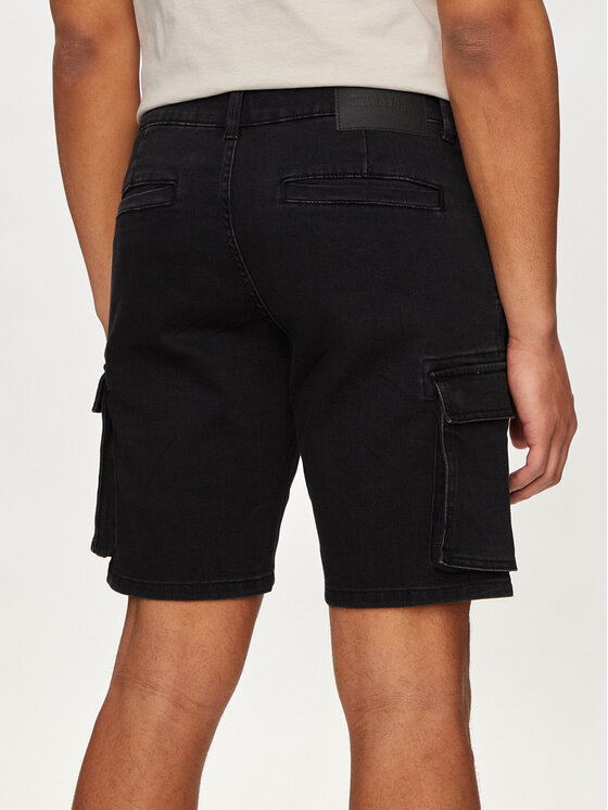Only & Sons Only & Sons Szorty jeansowe Cam 22030499 Czarny Regular Fit