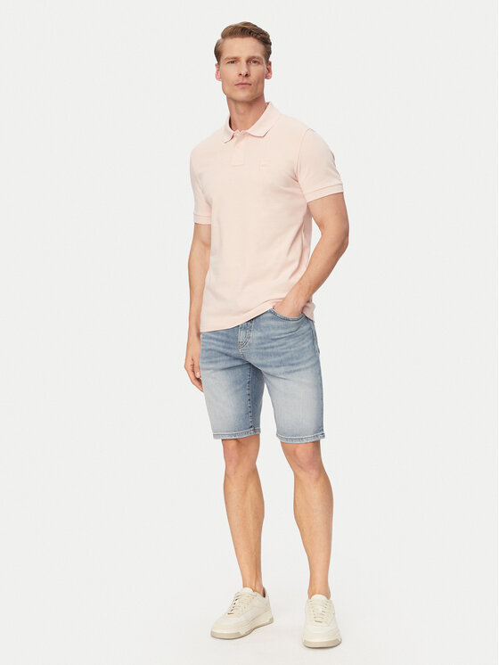 BOSS BOSS Pólóing Passenger 50507803 Világos rózsaszín Slim Fit