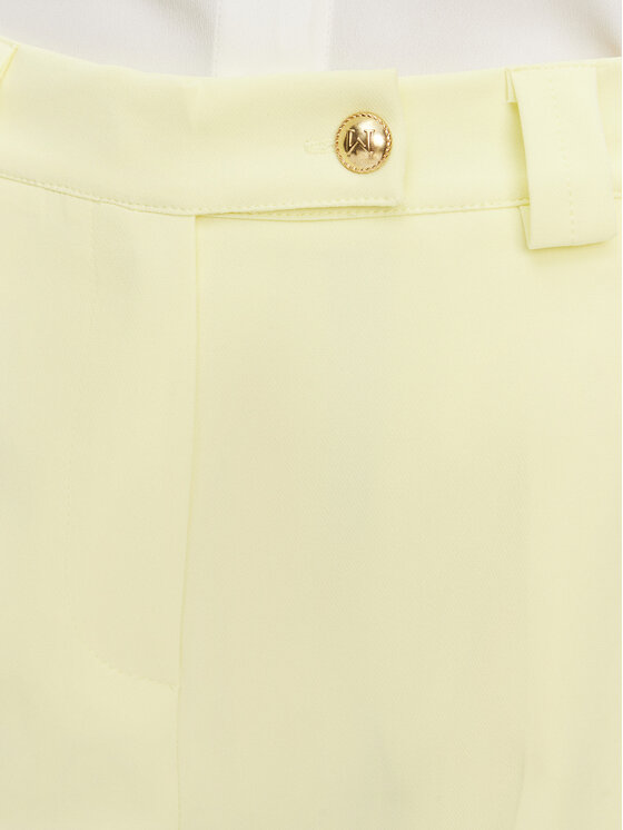 Maryley Maryley Текстилни панталони 25EB537/M26/43LL Жълт Regular Fit