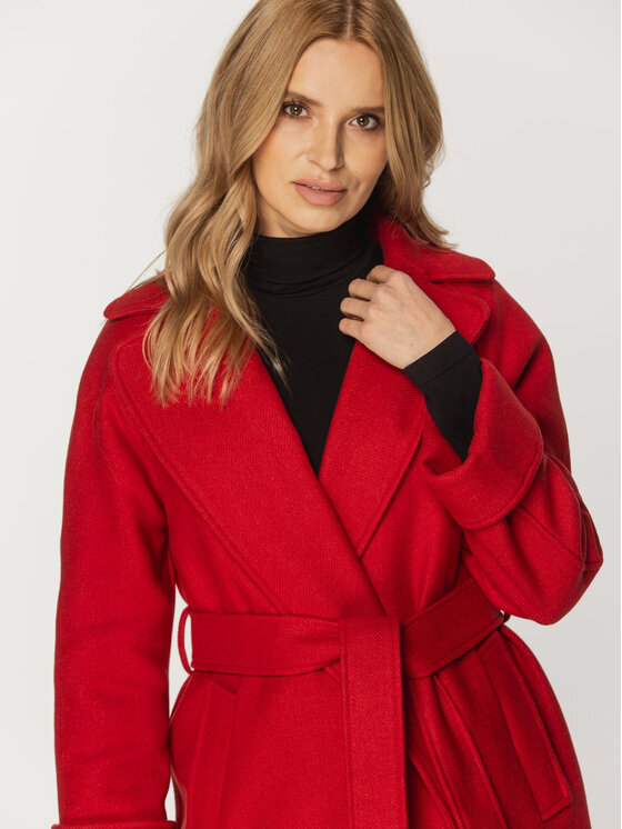 Willsoor Willsoor Płaszcz przejściowy 65355 65356 Czerwony Regular Fit
