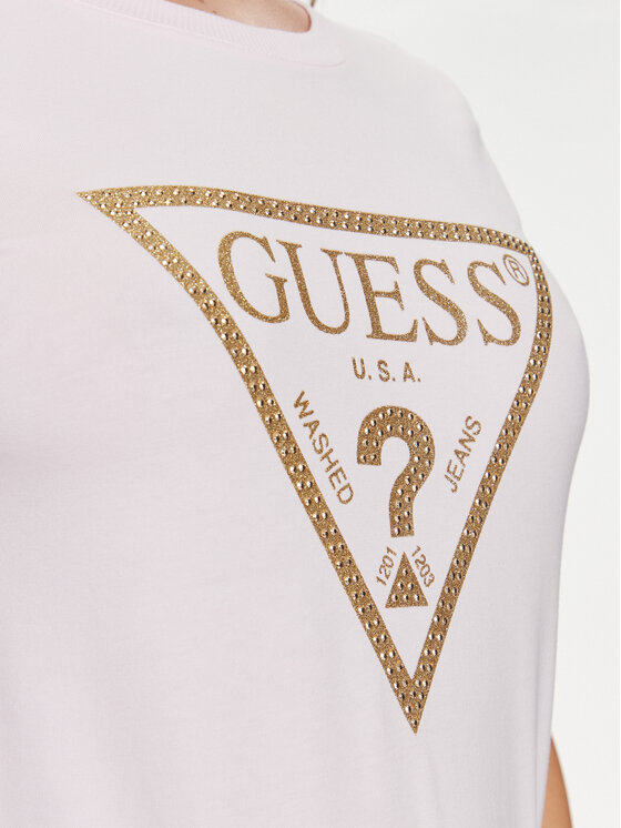 Guess Guess Póló W4RI69 J1314 Rózsaszín Regular Fit