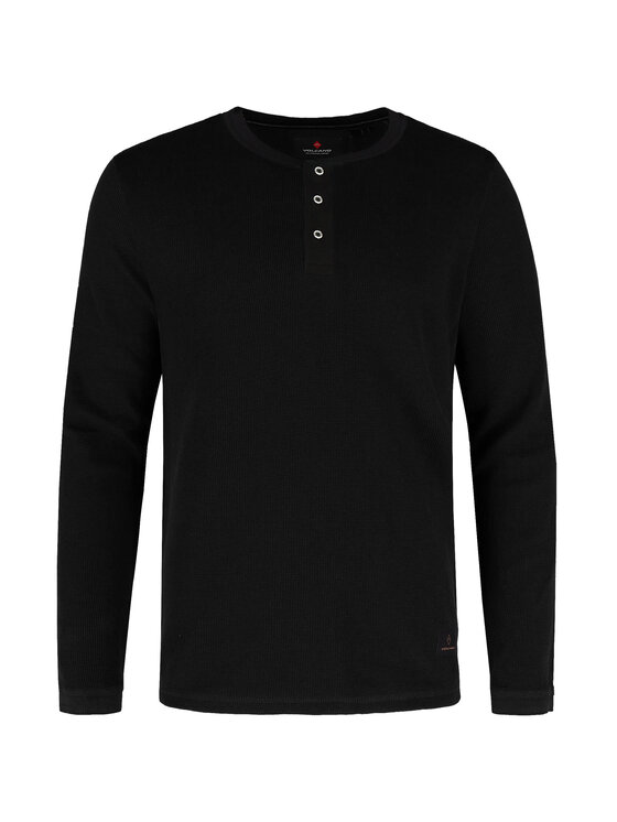 Volcano Volcano Longsleeve L-AZUX Czarny Regular Fit