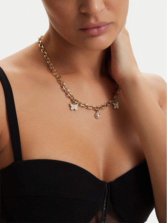 Guess Guess Naszyjnik JUBN06 129JW Złoty