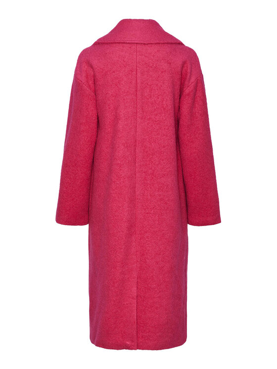 YAS YAS Vilnonis paltas Mila 26030712 Rožinė Loose Fit