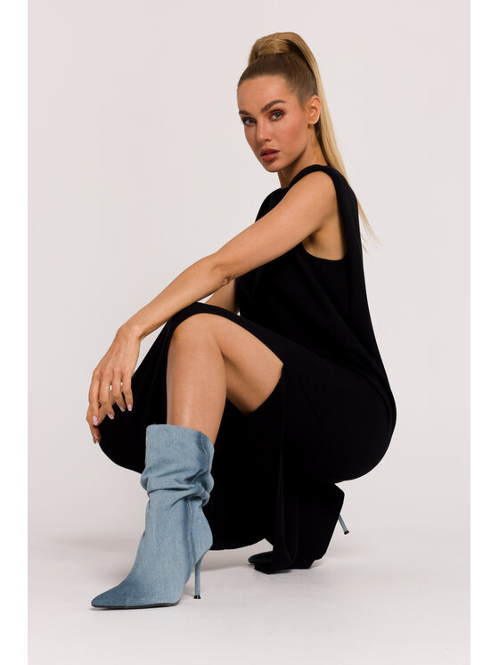 Made of Emotion Made of Emotion Letní šaty M790 Černá Generous Fit