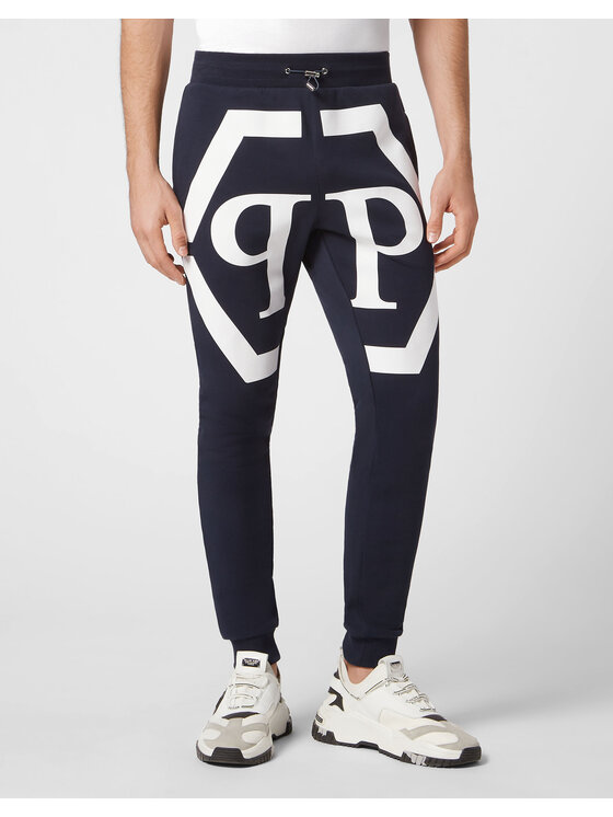 PHILIPP PLEIN PHILIPP PLEIN Jogger nohavice 103 Modrá Jogger Fit