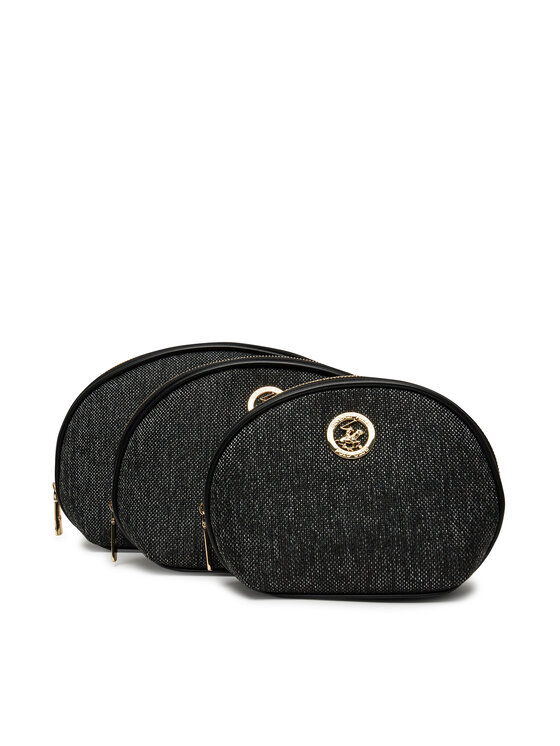 Set de genți pentru cosmetice Beverly Hills Polo Club BHPC-U1-007-SS25 (3-pack) Negru