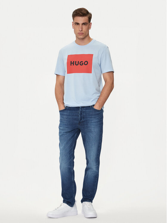 HUGO Hugo Jeansy 634 50511324 Modrá Tapered Fit