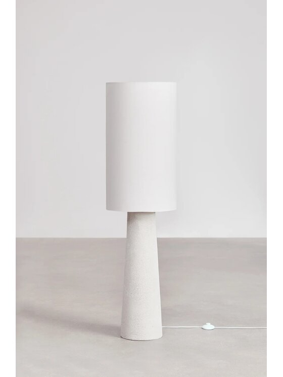 MIAhome MIAhome Lampa Lampa podłogowa Loana z lnu i włókna szklanego 140 cm Beżowy