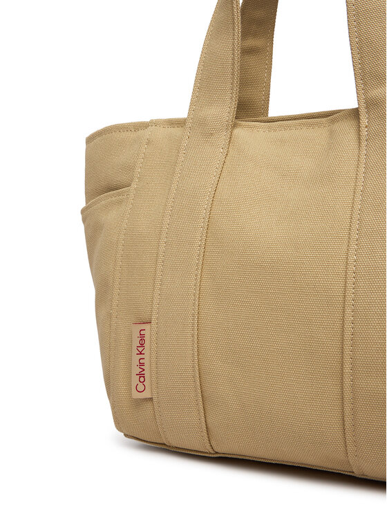 Calvin Klein Calvin Klein Handtasche Webbing Strap Canvas Small Tote LV04F3384G Beige